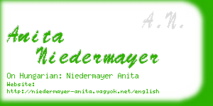 anita niedermayer business card